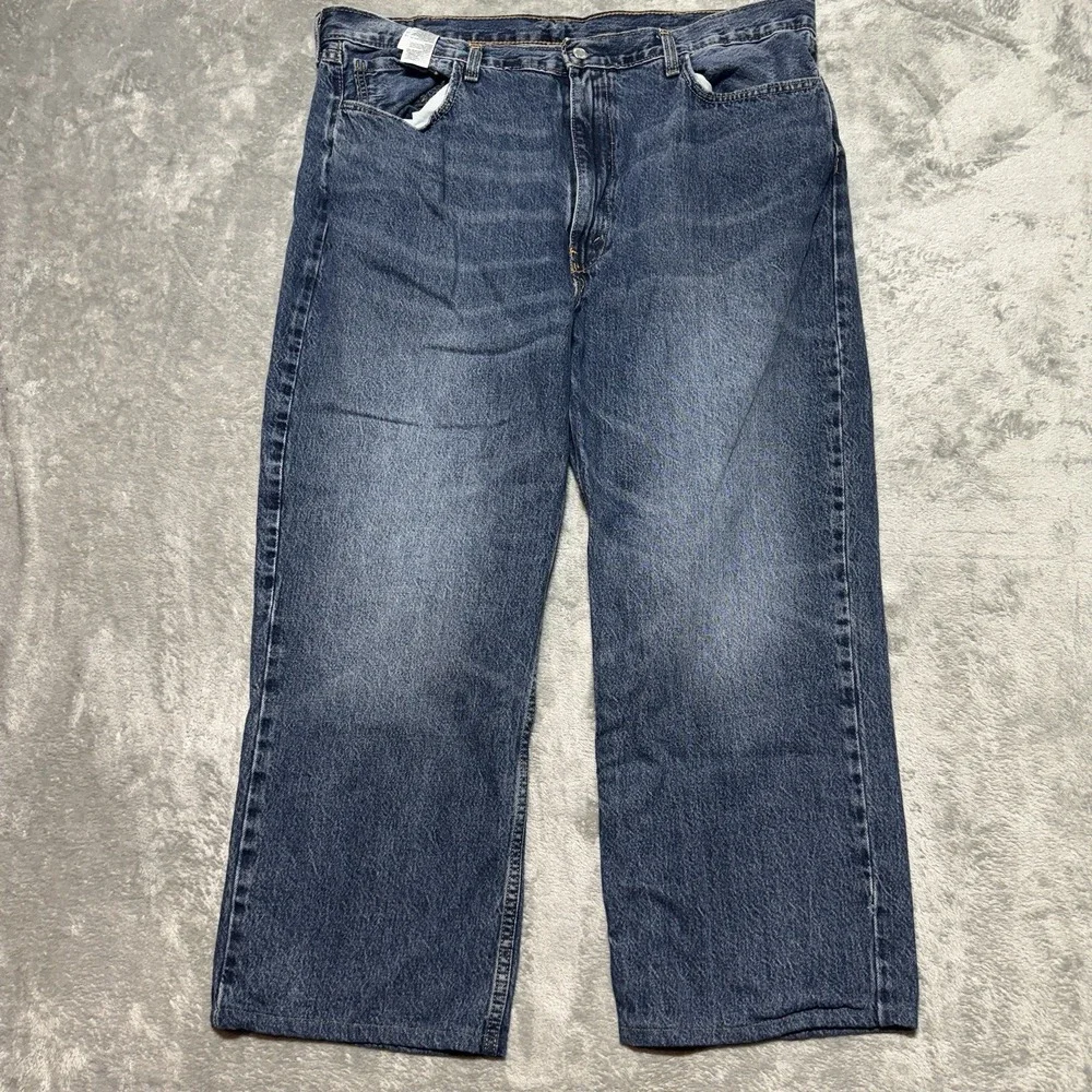 Levi's 565 Loose Straight Fit Jeans Men's 40x27 (Tagged 40x30) Blue Altered‎